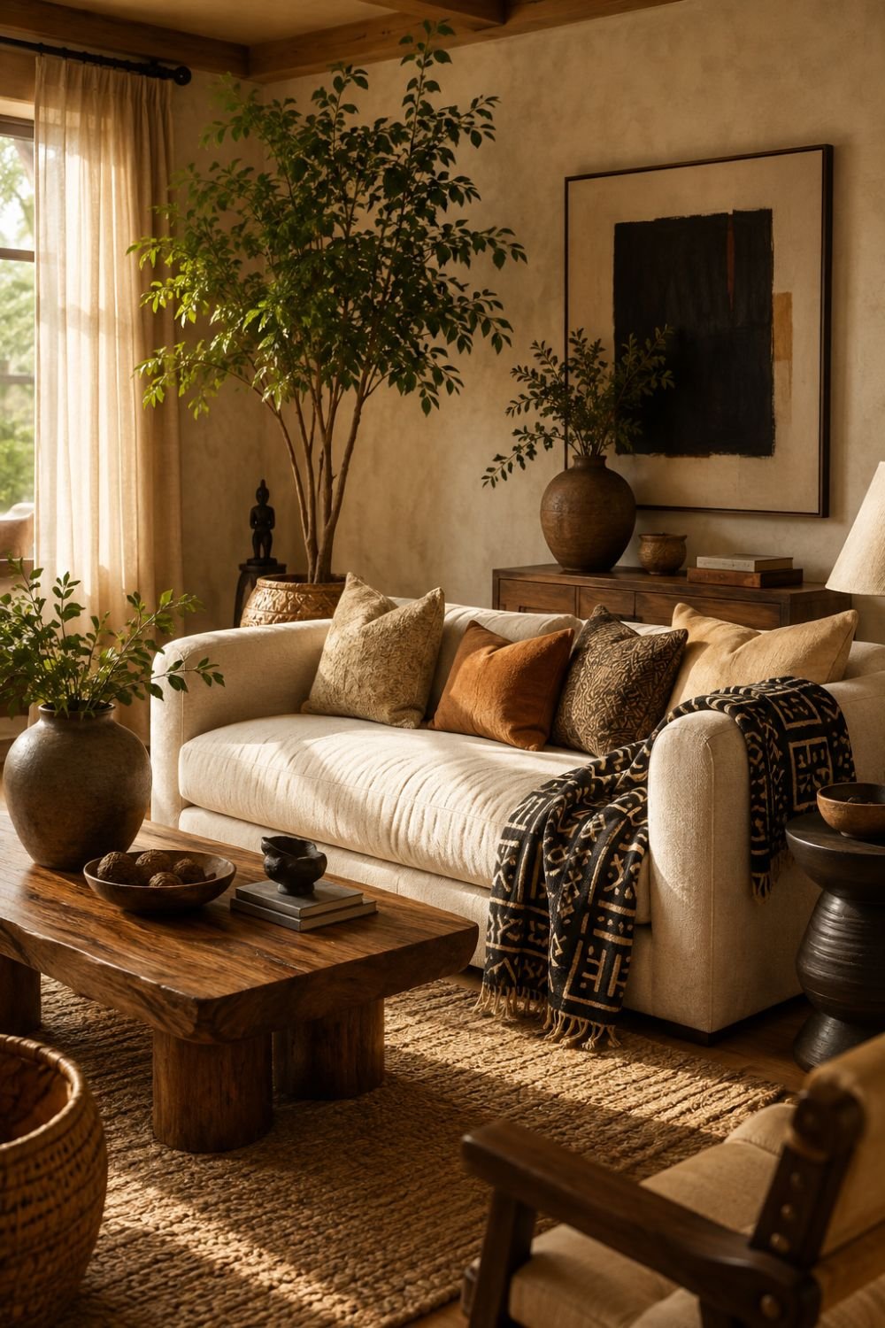 mudcloth textile afrohemian decor idea