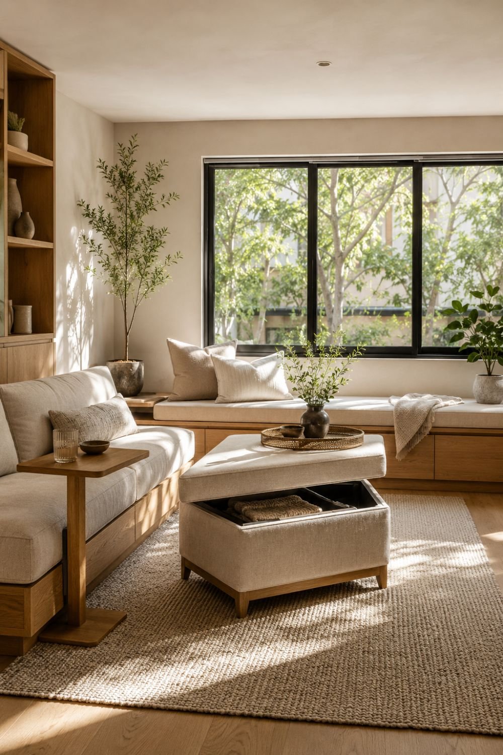 multifunctional furniture living room layout idea