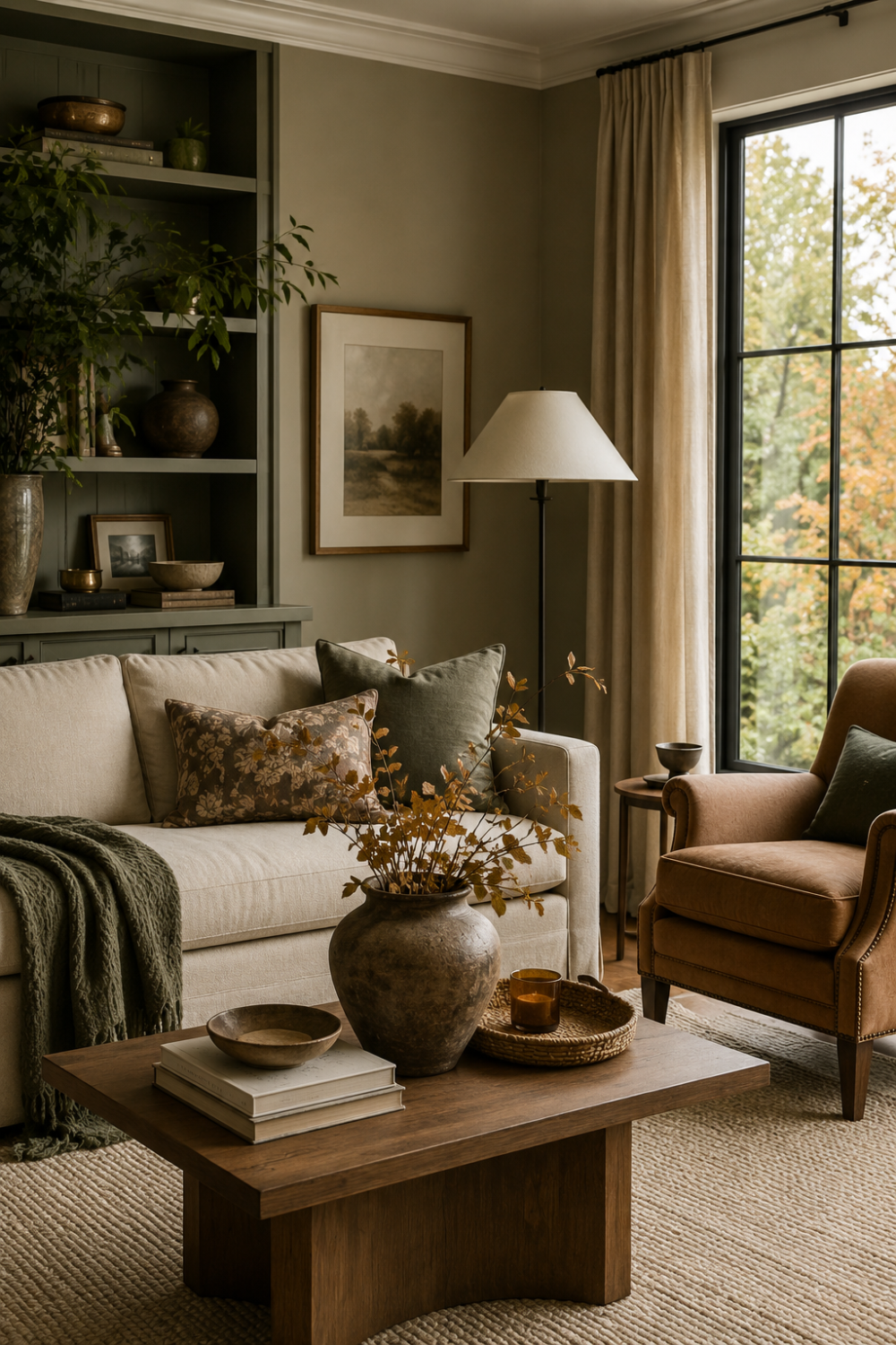  muted palette fall decor idea without pumpkins