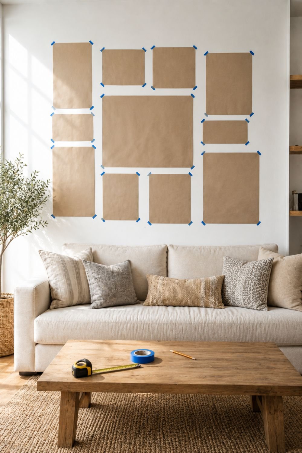 paper template gallery wall idea