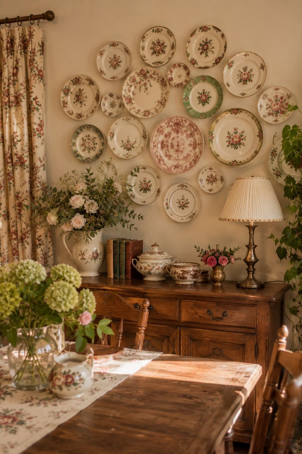 plate wall grandmacore decor idea
