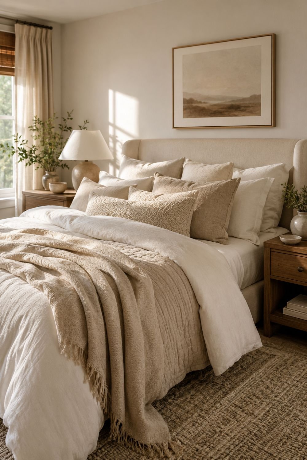 plush bedding layered comfort decor idea