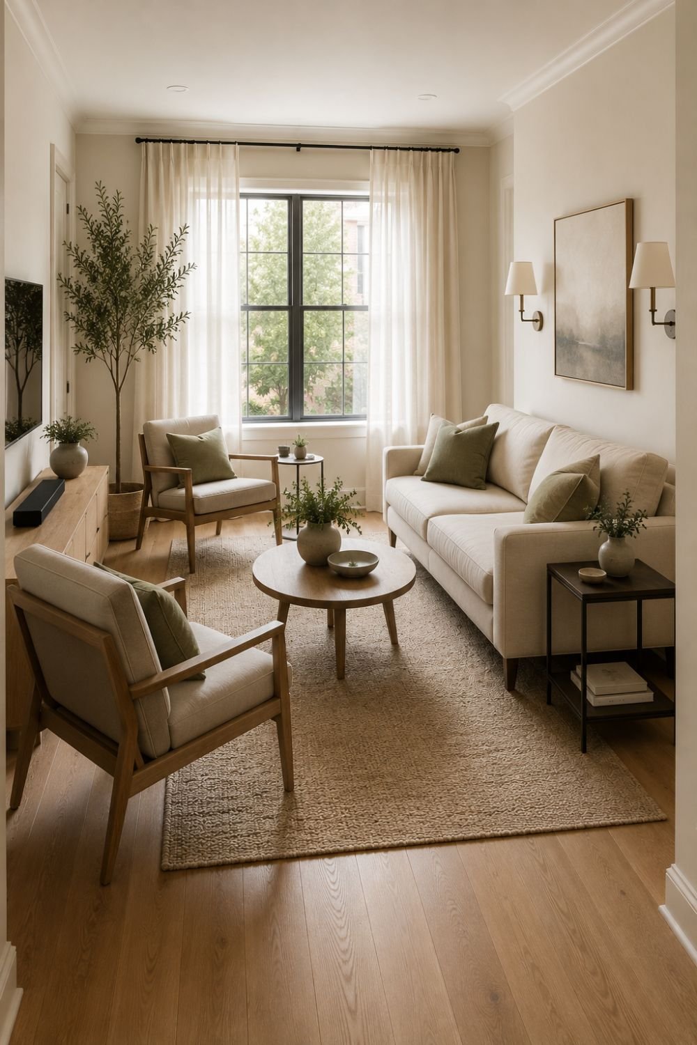 shallow furniture small room furniture layout idea