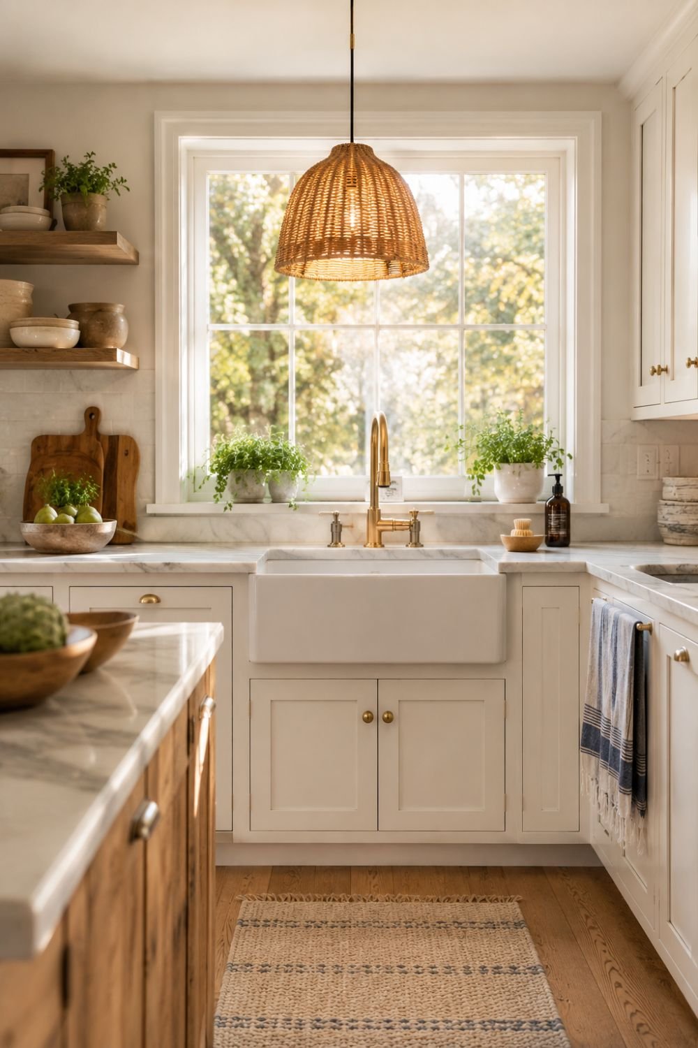 sink pendant woven light idea