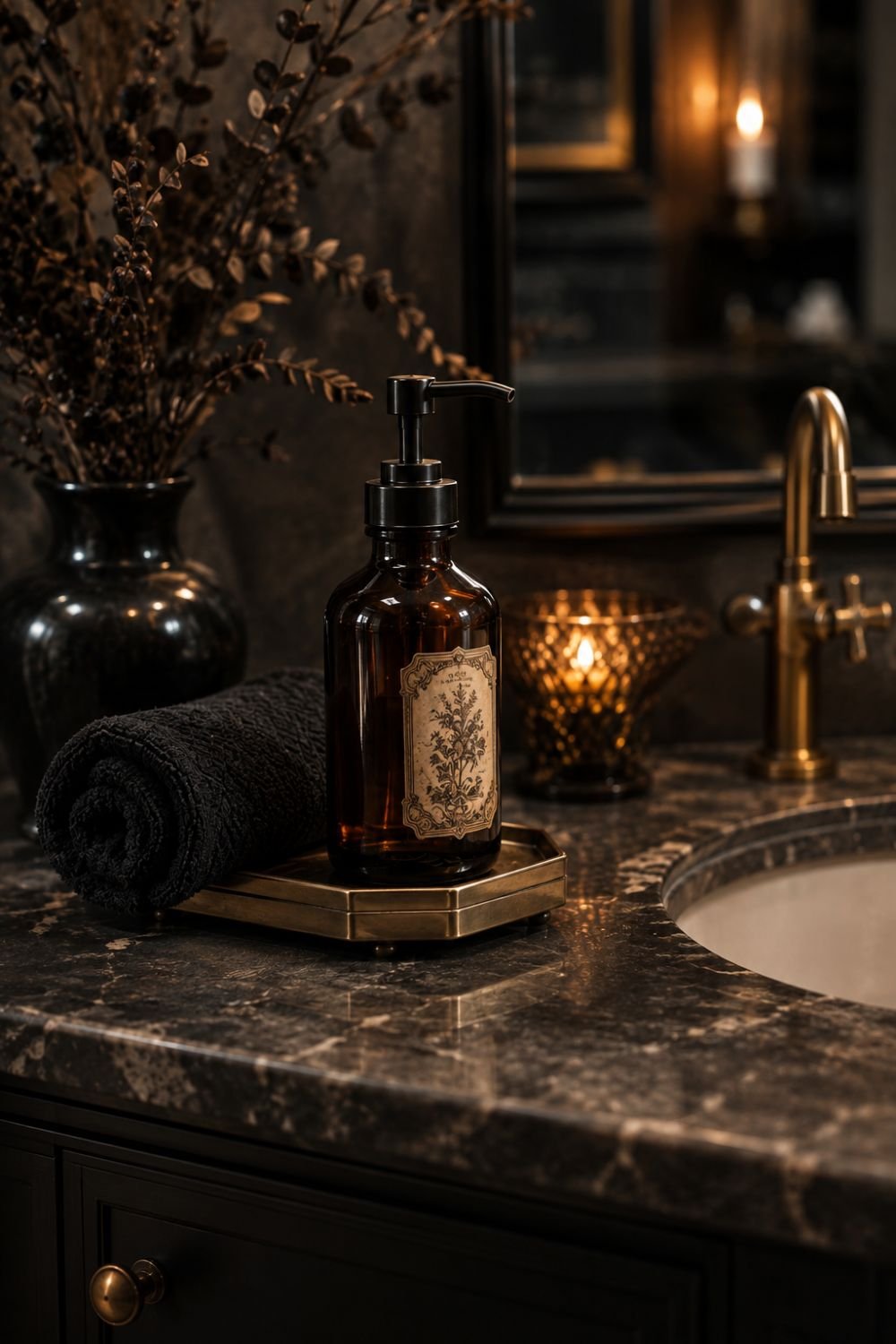  soap dispenser halloween powder room idea