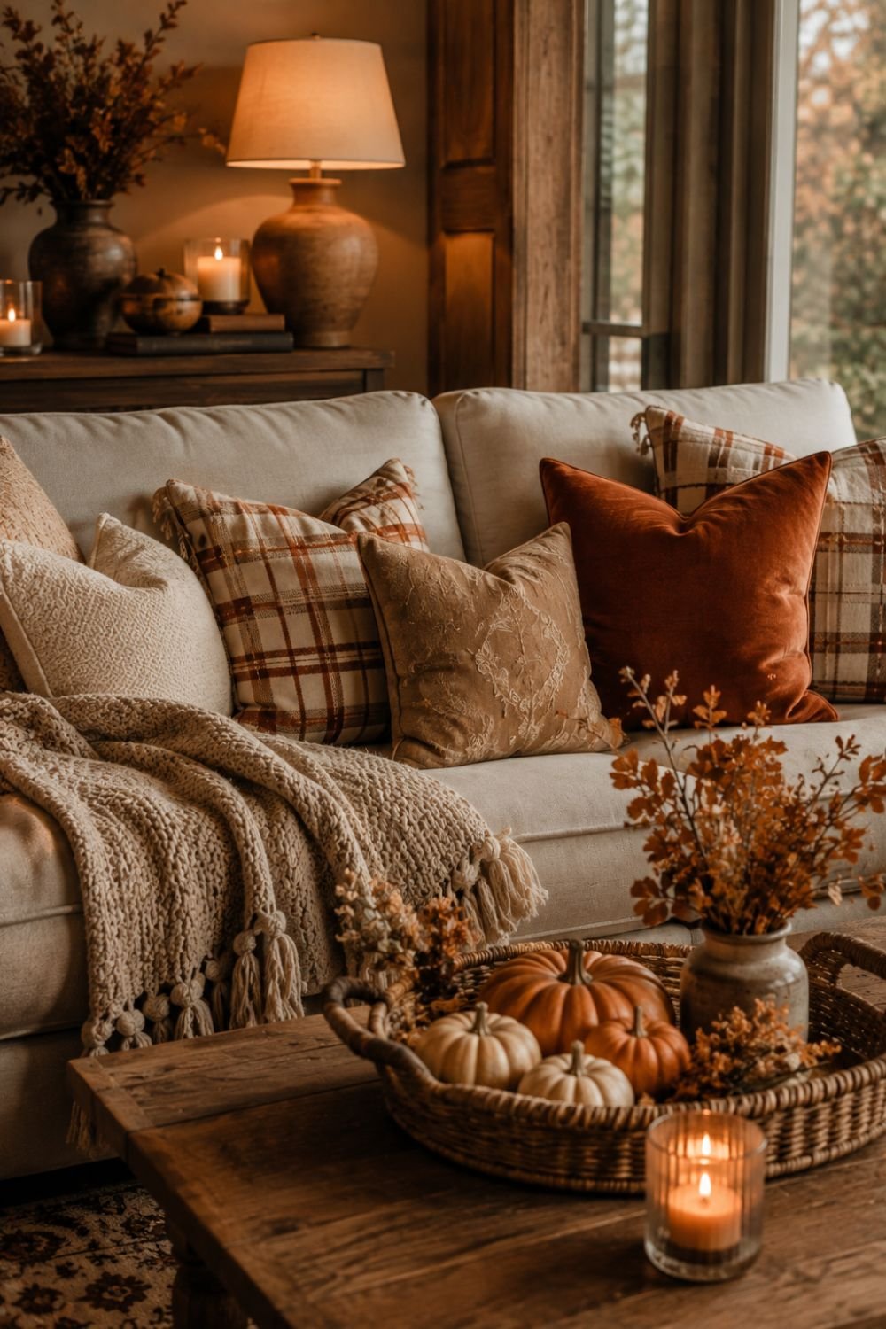 throw pillows thanksgiving decorating