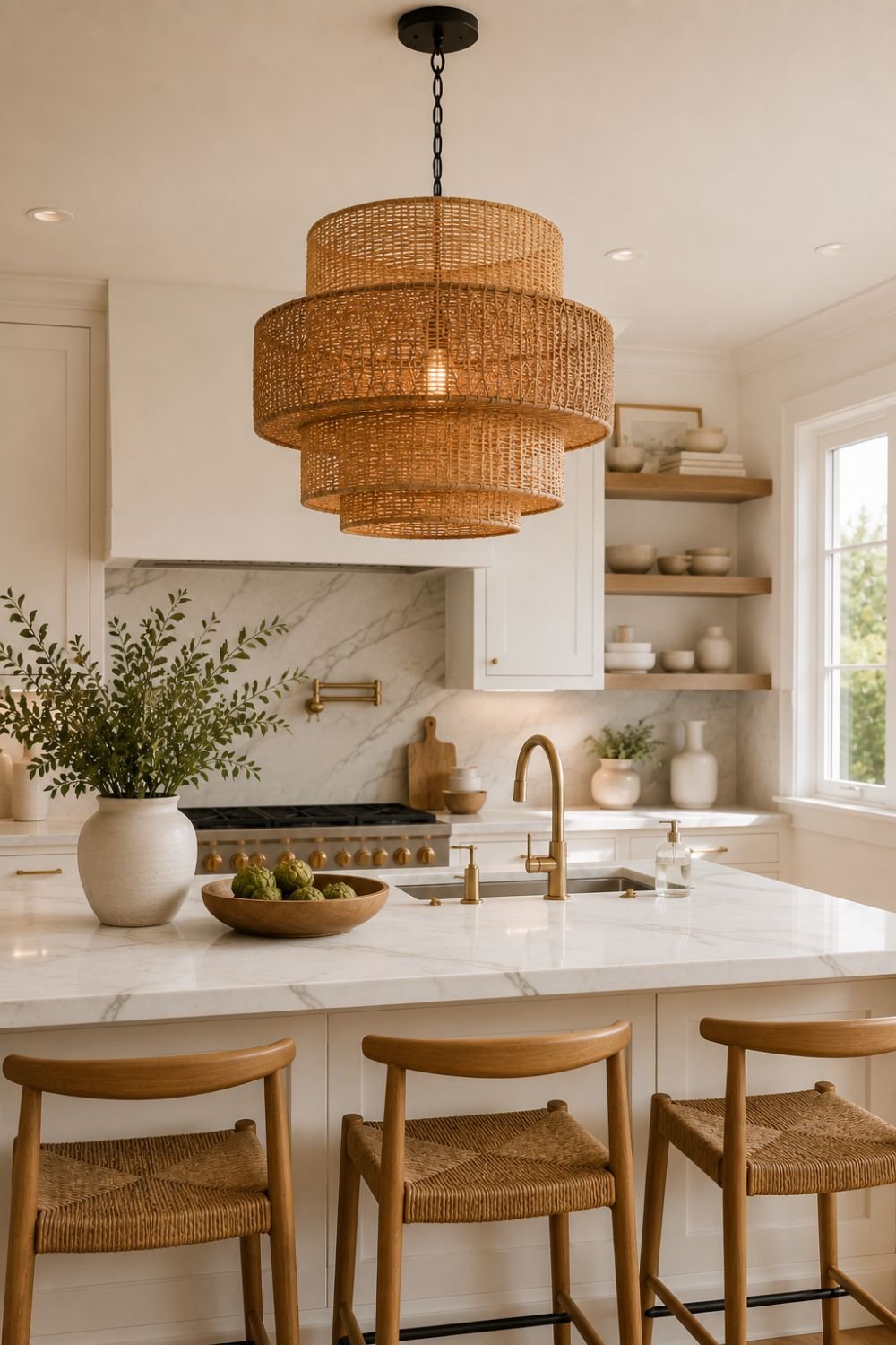 tiered woven pendant idea