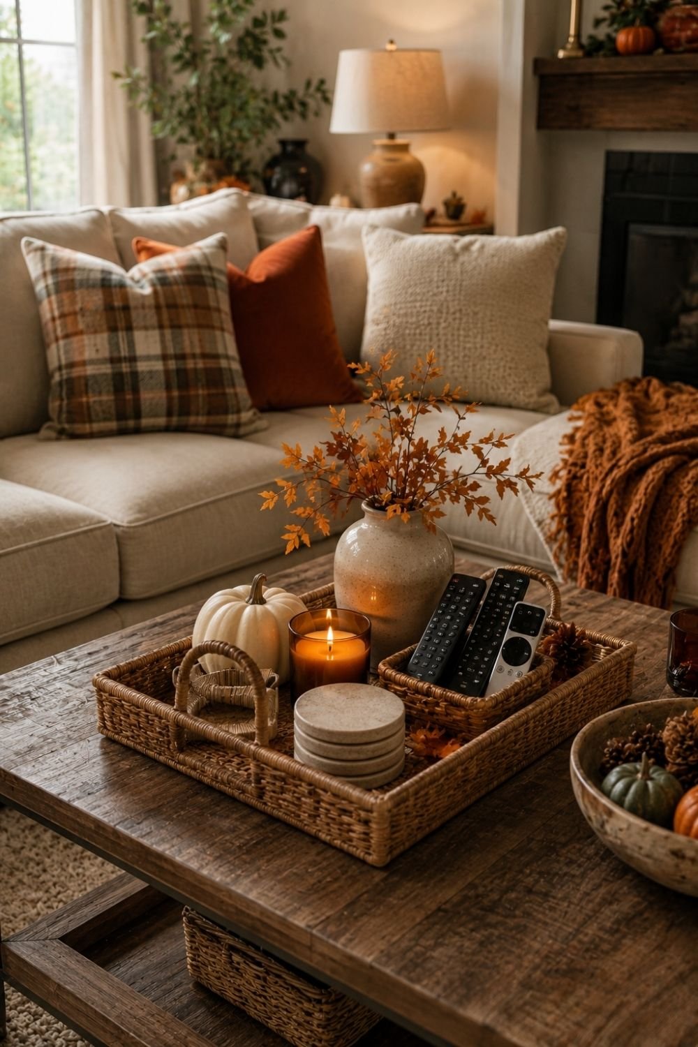 tray thanksgiving living room decor idea