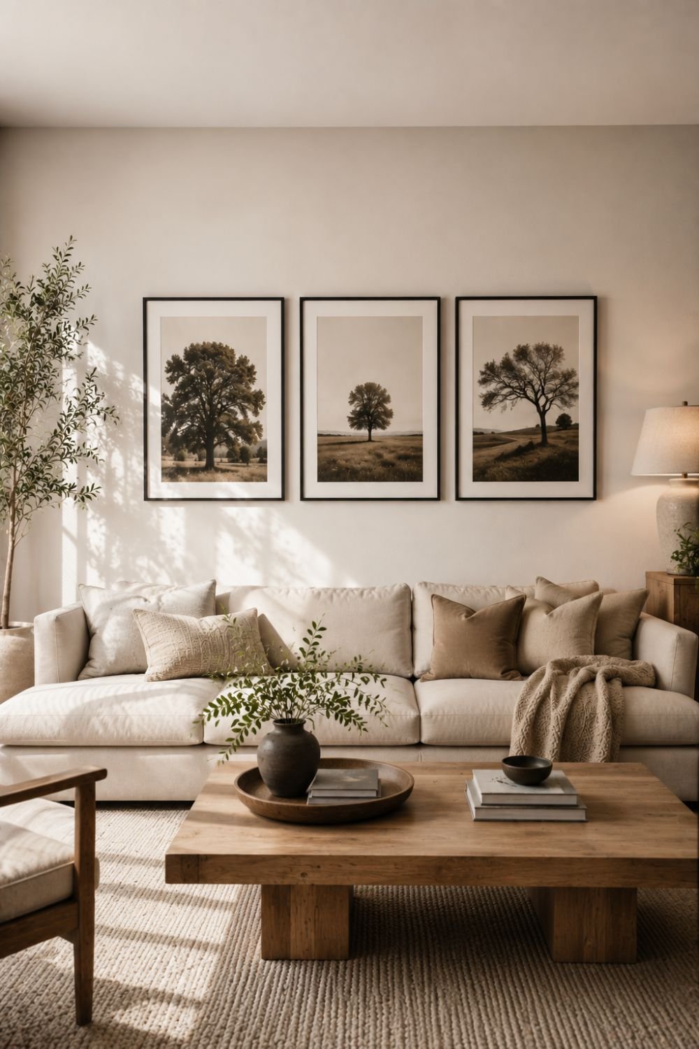 trio arrangement gallery wall idea