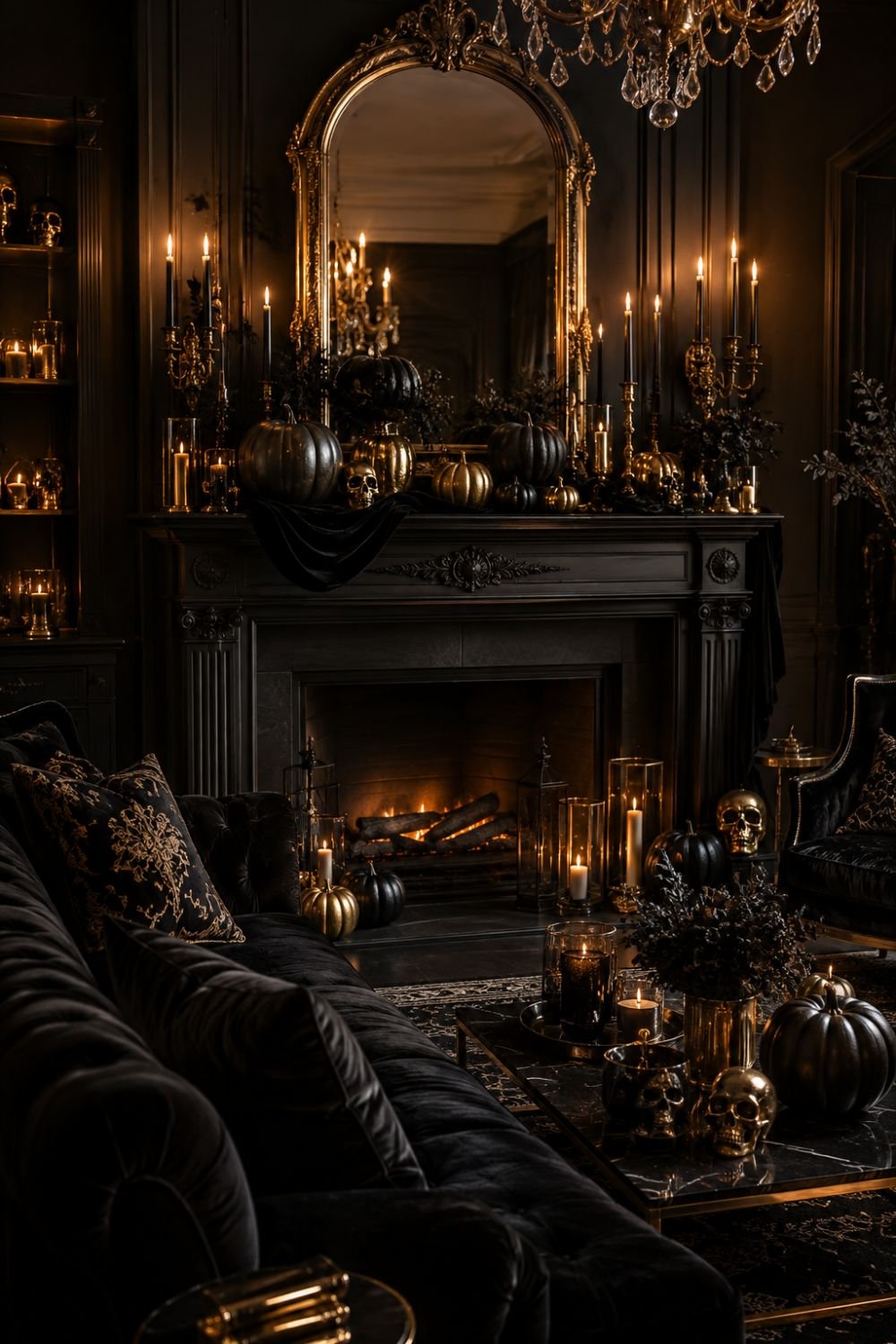 two tone palette halloween decor idea