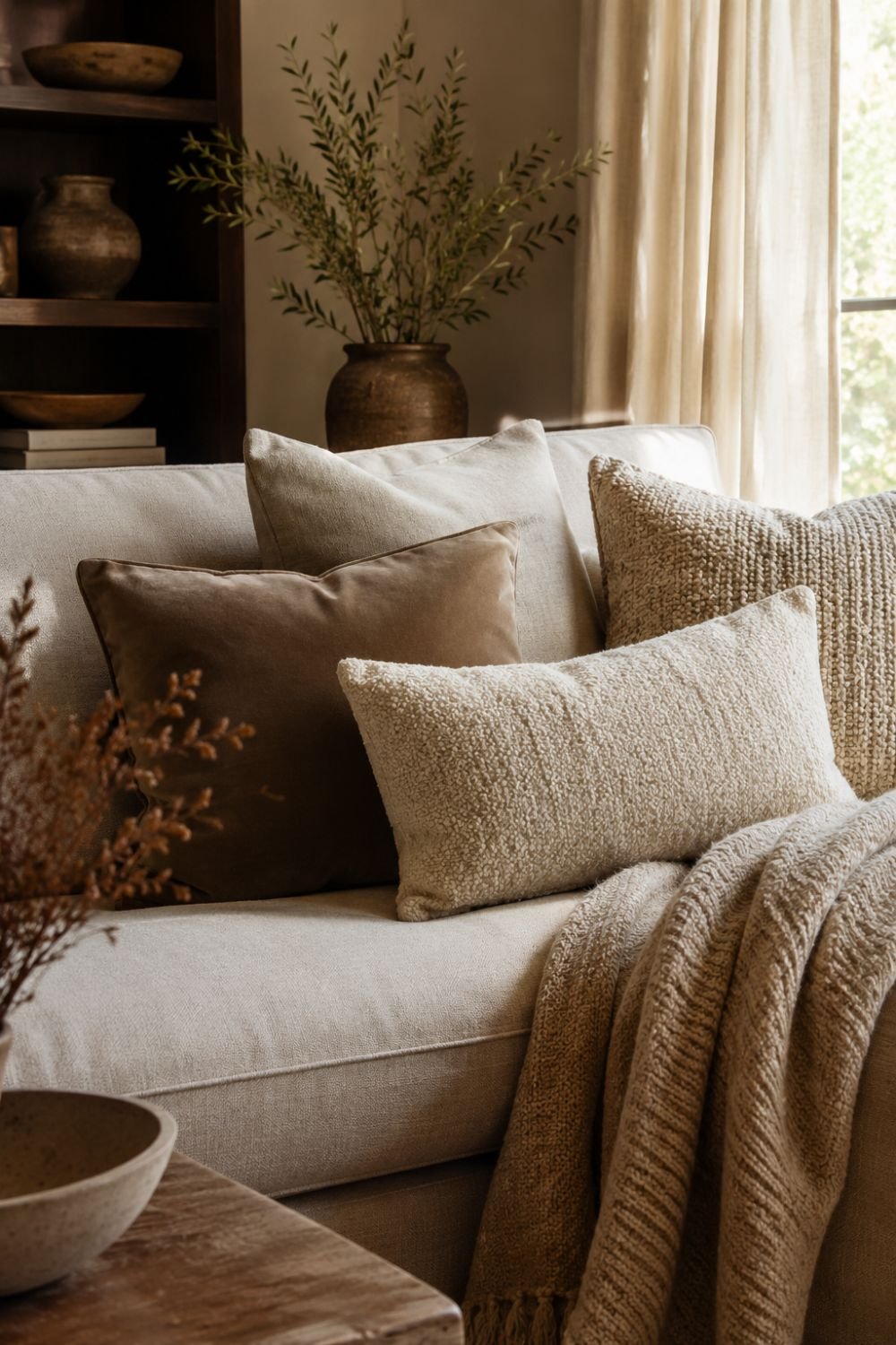 varied pillows layered comfort decor idea