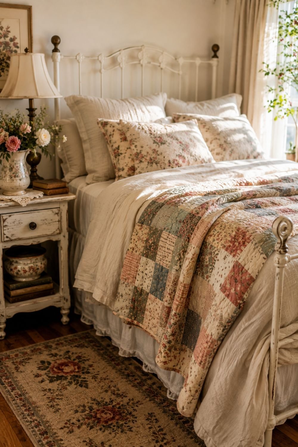 vintage quilt grandmacore decor idea