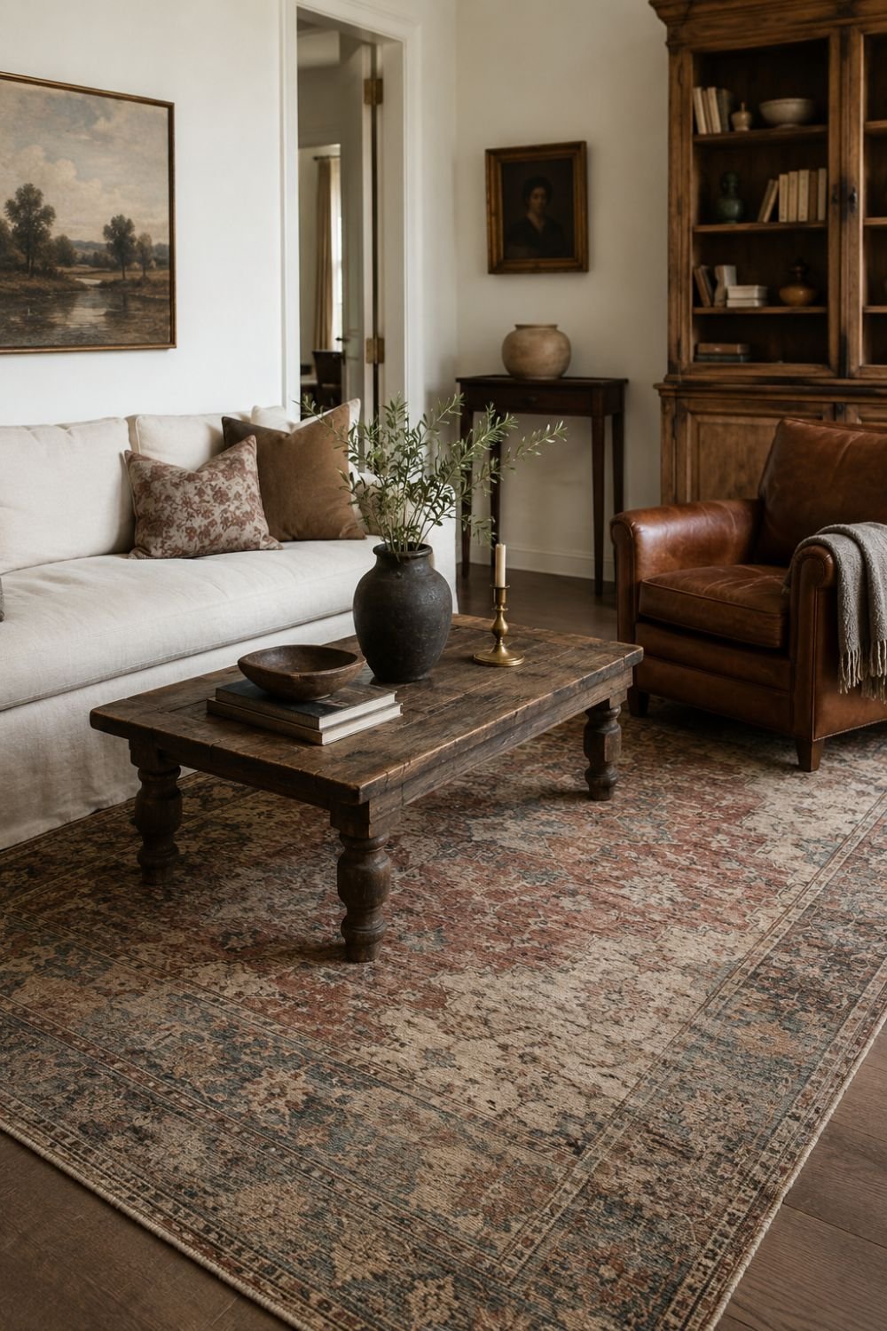 well loved rug patina decor idea