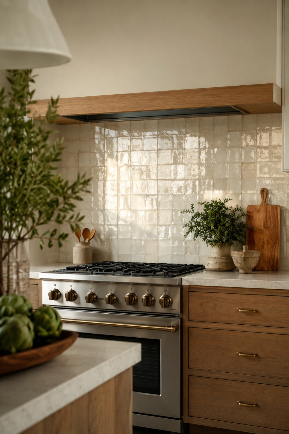 zellige backsplash statement tile idea