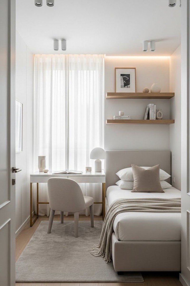 Small apartment decorating idea light colors