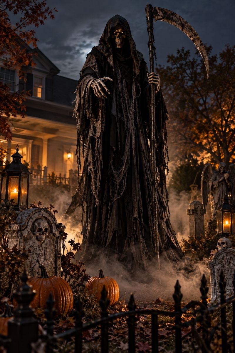 Animatronic halloween outdoor decor