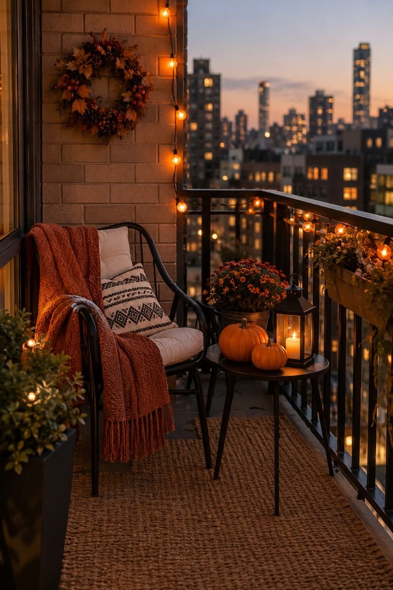 Balcony halloween outdoor decor