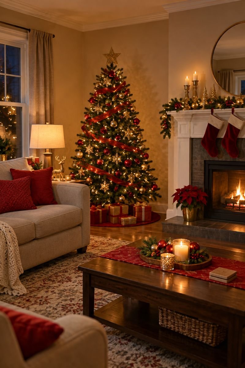 Cheap Christmas decor idea color palette