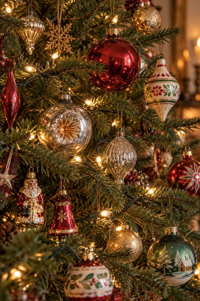 Cheap Christmas decor idea thrifted ornaments
