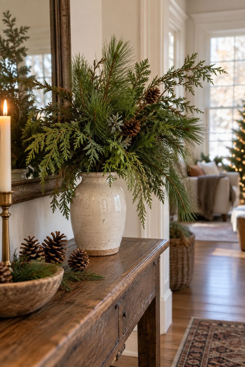 Cheap Christmas decor idea yard greenery