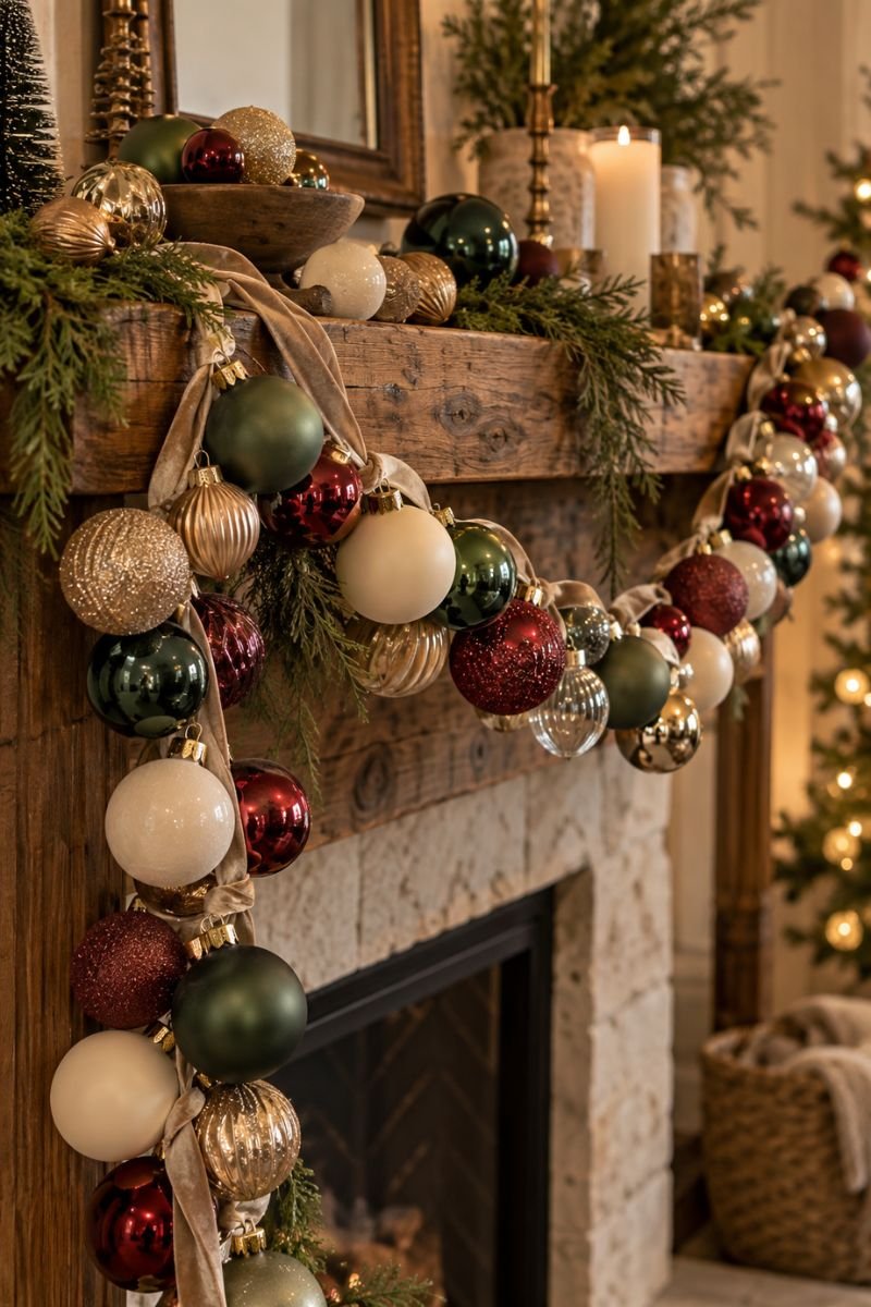 Christmas crafts for adults bauble garland