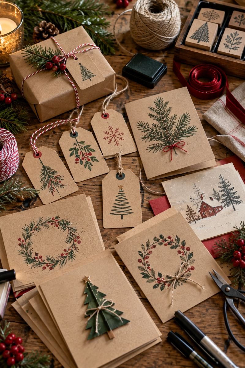 Christmas crafts for adults gift tags