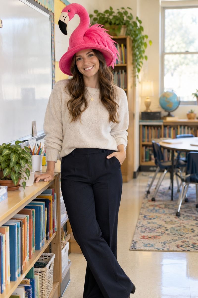Crazy hat day teacher spirit week outfit