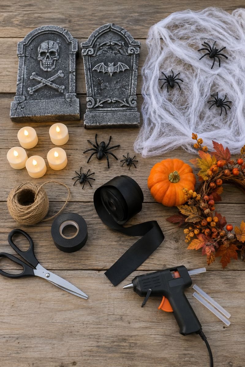 DIY budget halloween outdoor decor