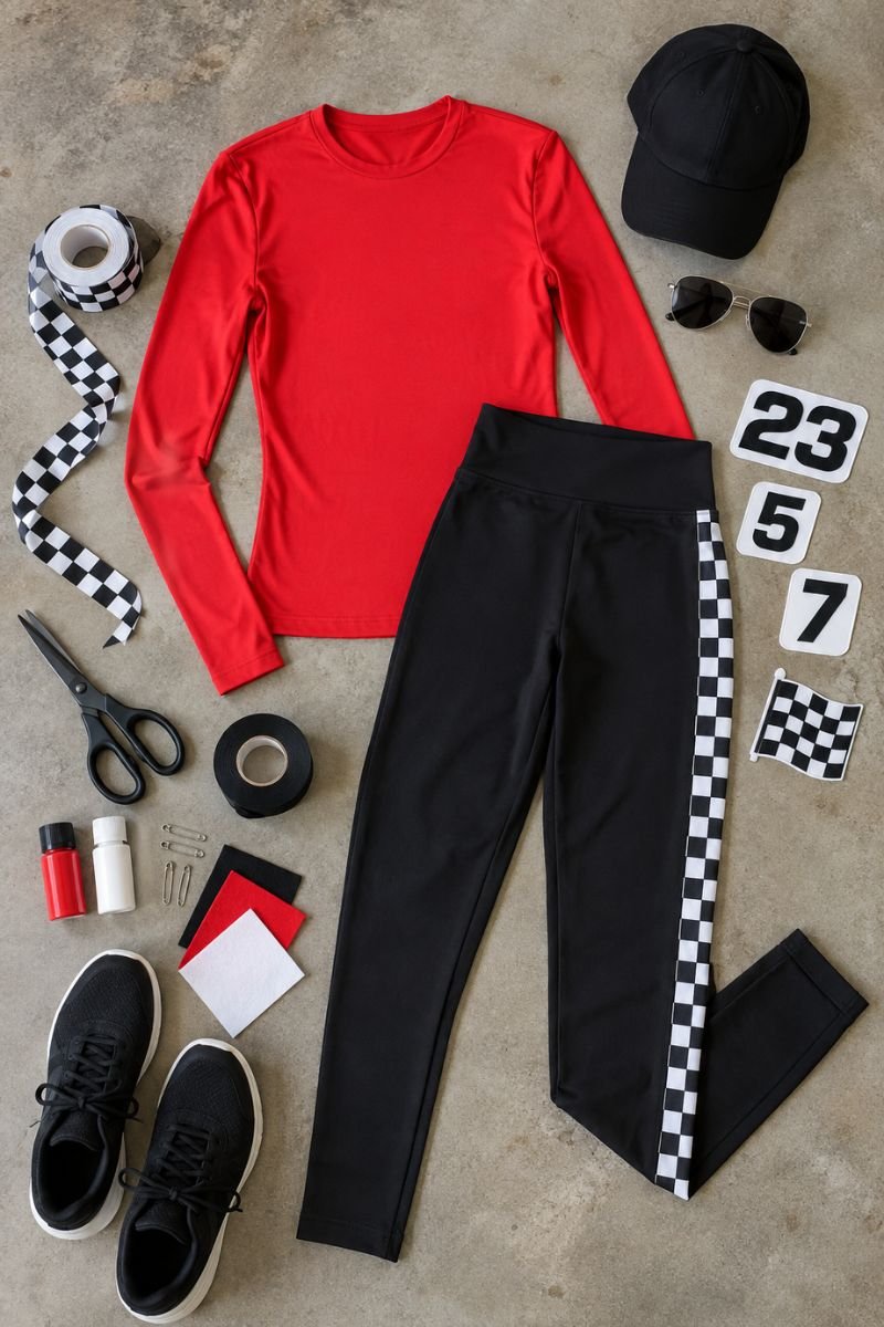 DIY budget race car driver costume