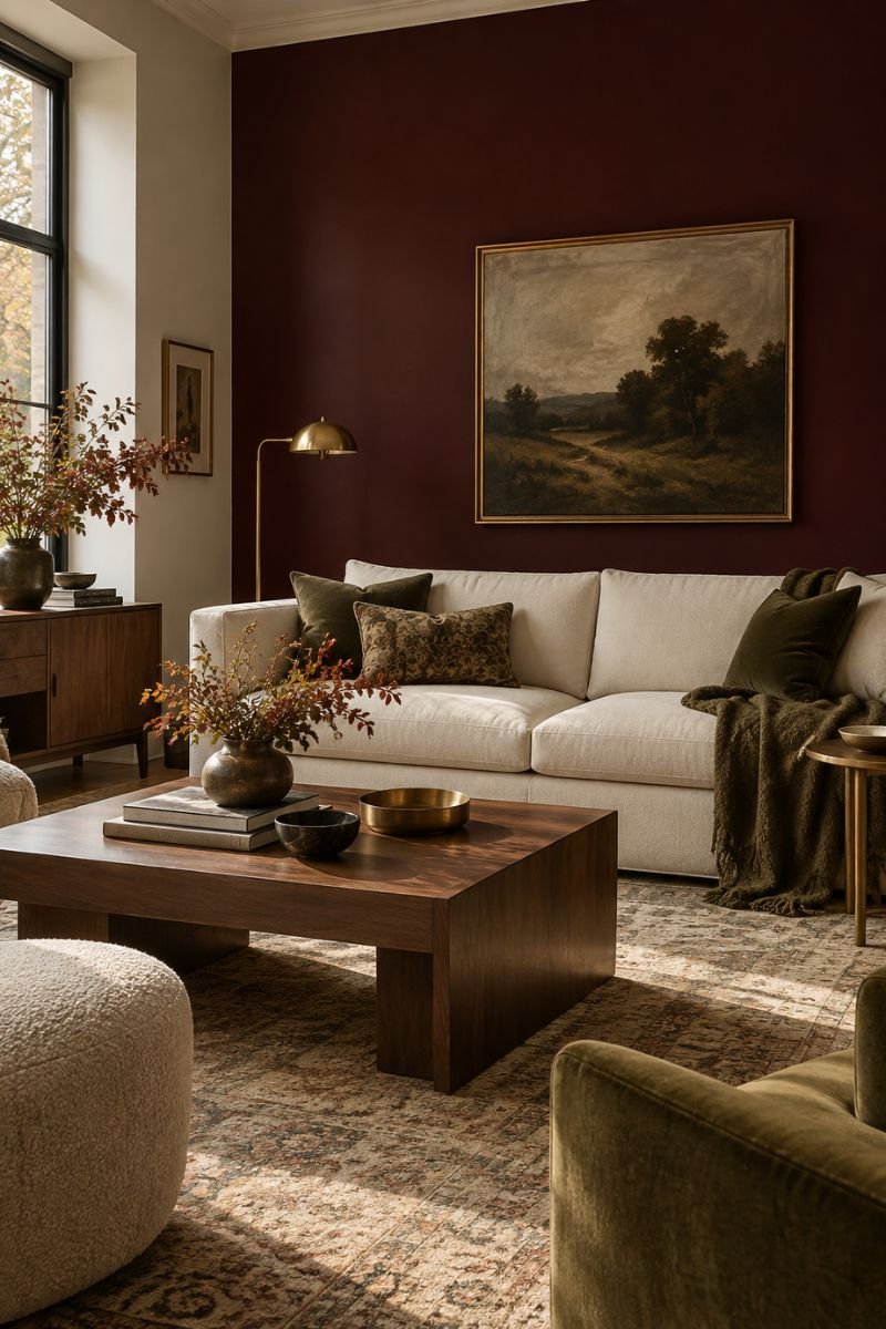 Fall room inspo idea accent wall