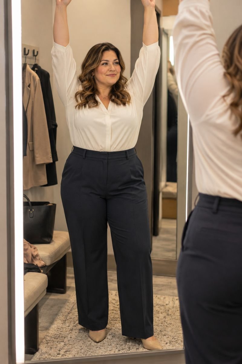 Fit test plus size teacher outfit
