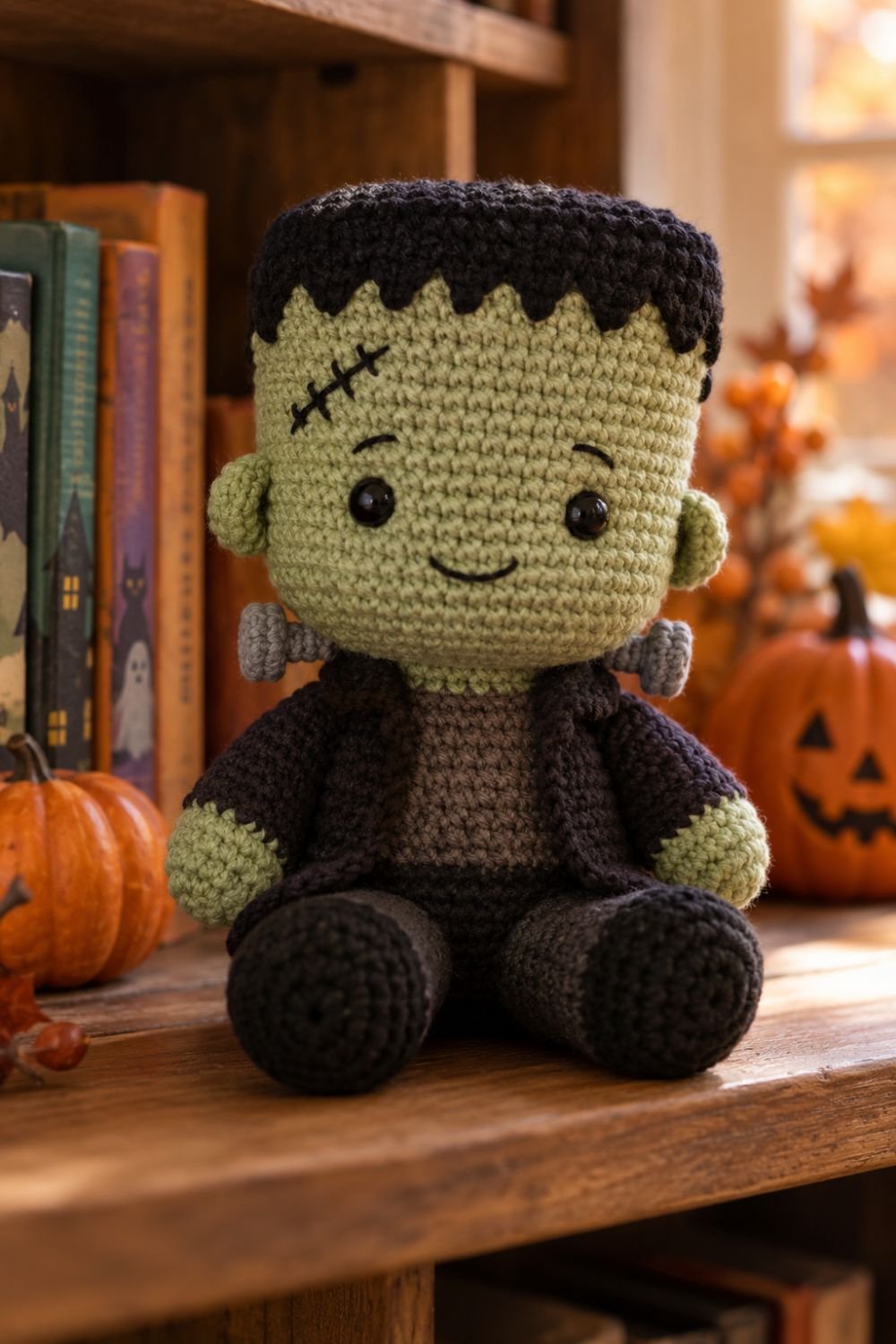 Free crochet halloween patterns frankenstein plush