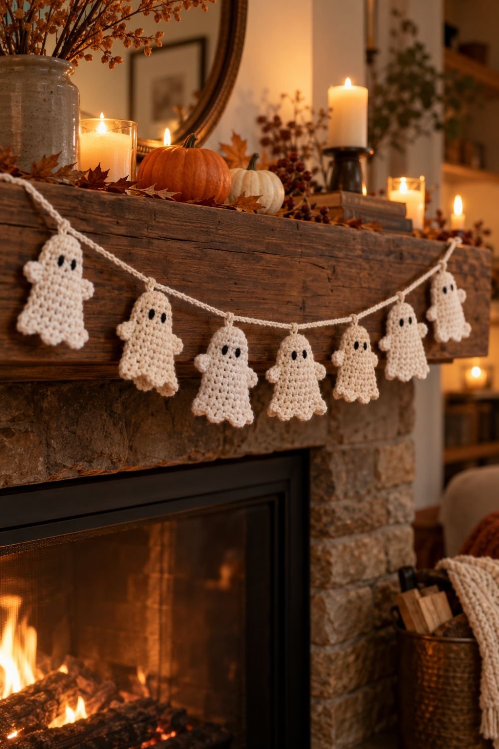 Free crochet halloween patterns ghost bunting