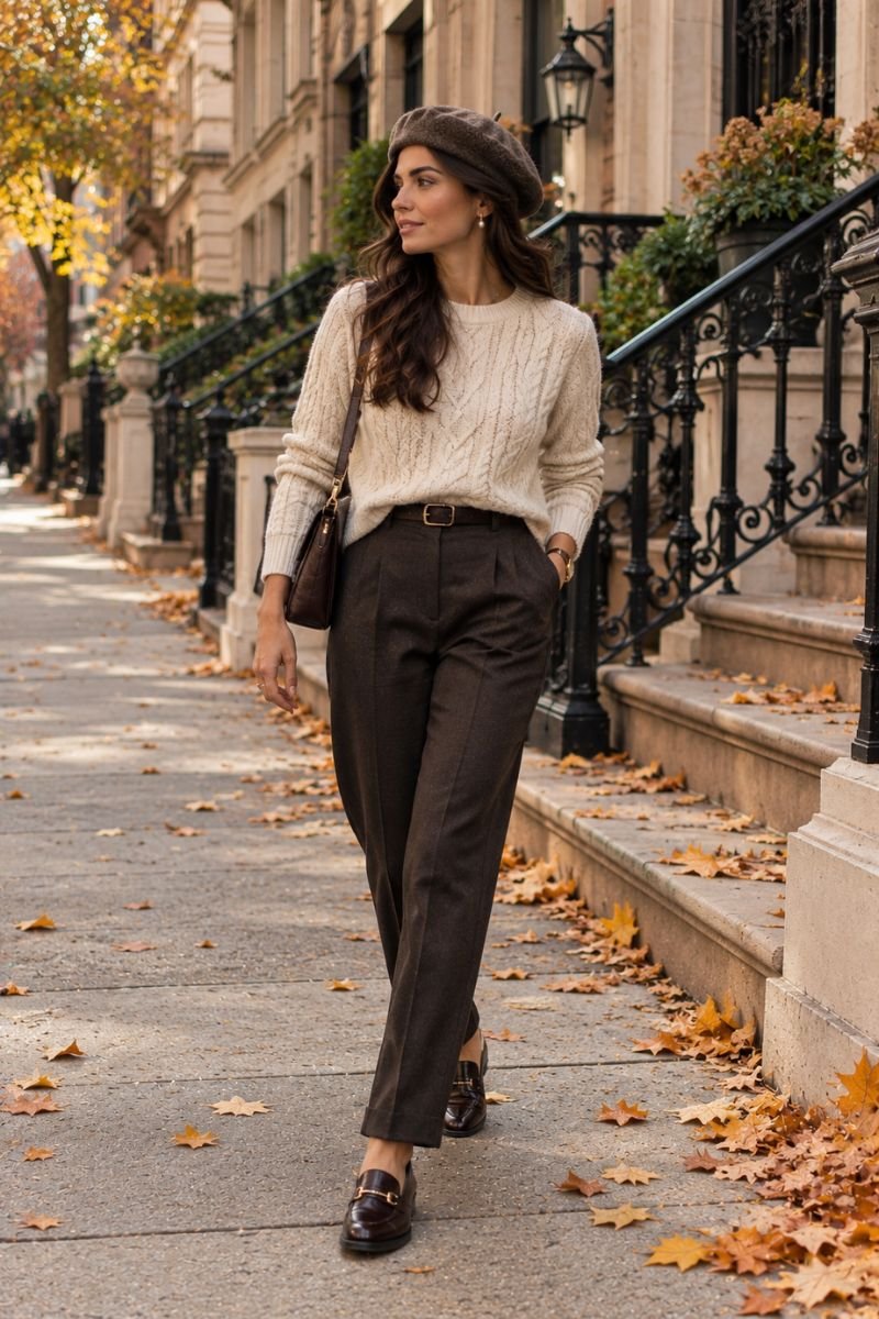 NYC fall outfit idea Upper East Side preppy