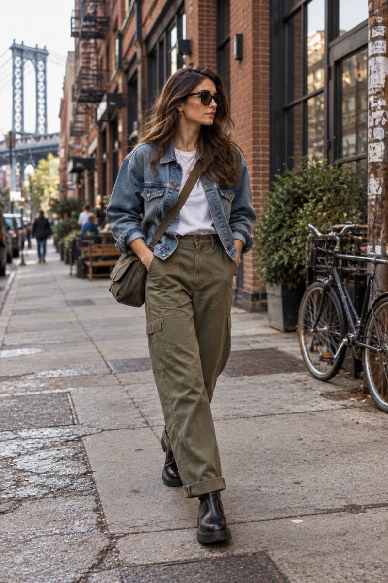 NYC fall outfit idea Williamsburg utilitarian