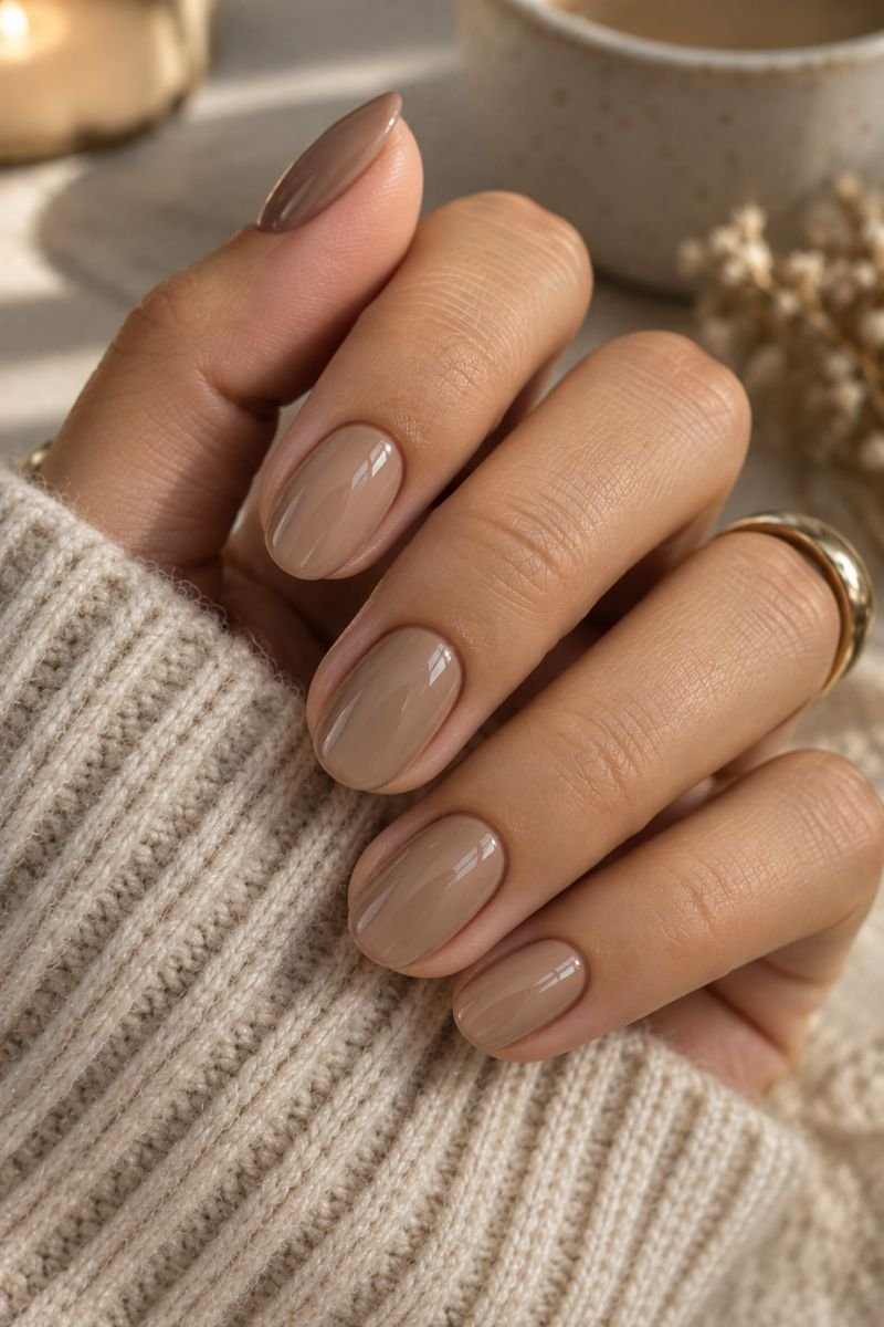 November nails idea almond shape