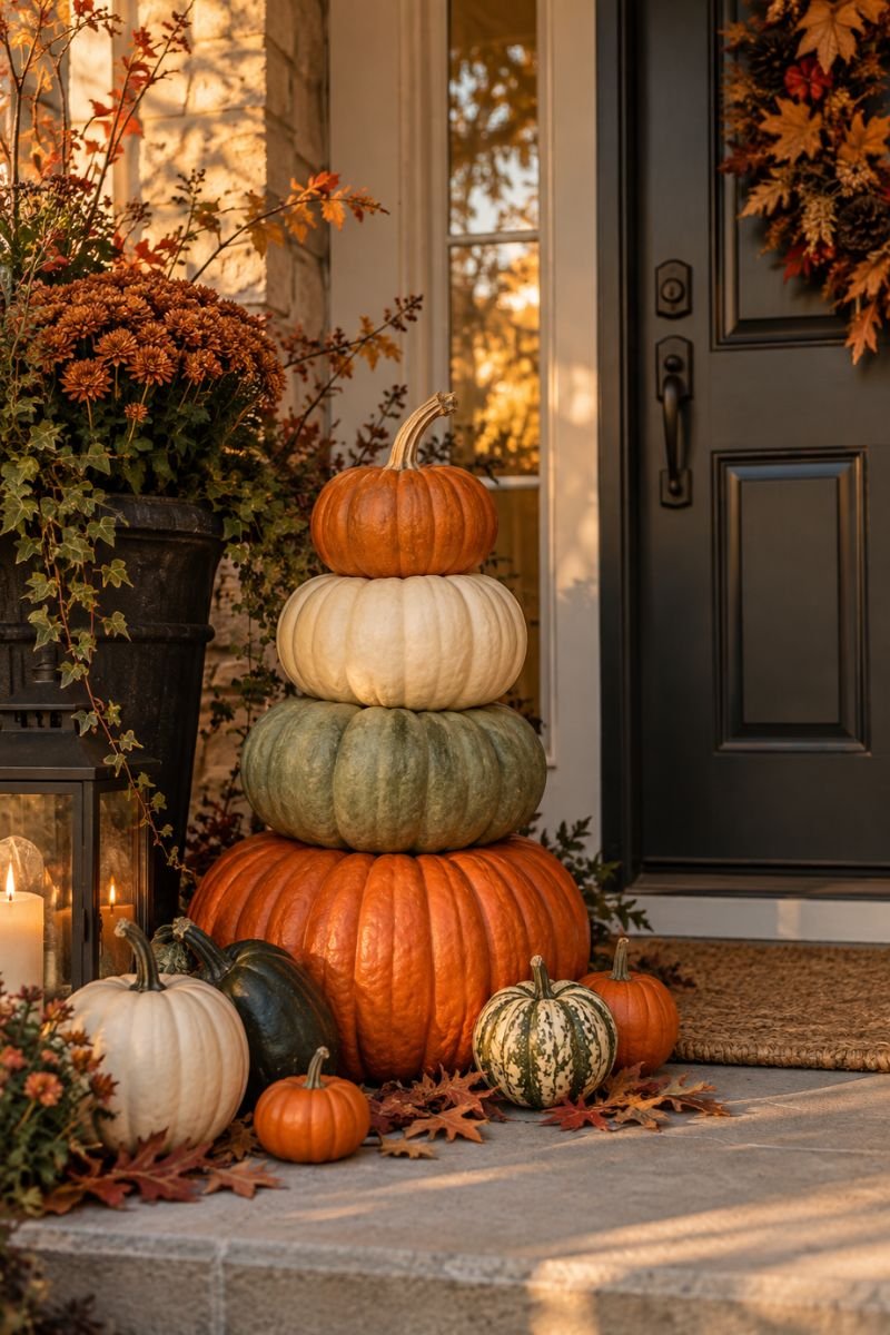 Pumpkin stack halloween outdoor decor