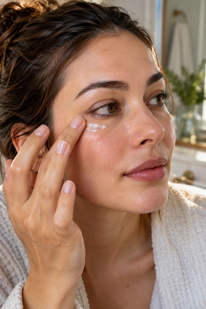 Skincare routine order step four eye cream