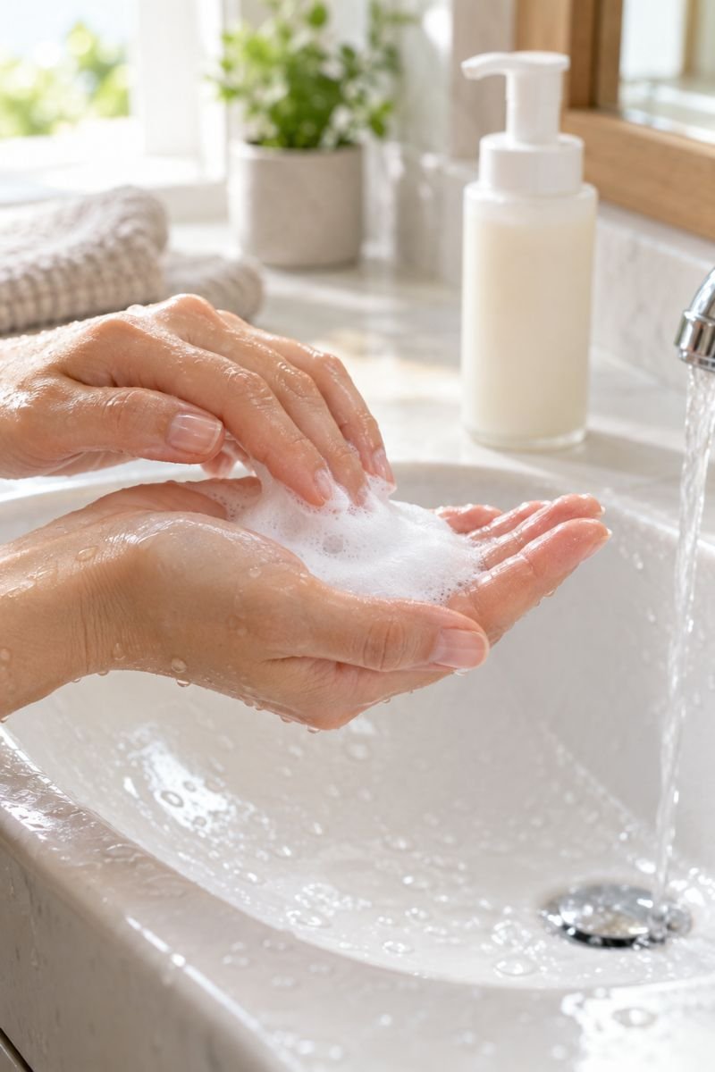Skincare routine order step one cleanser