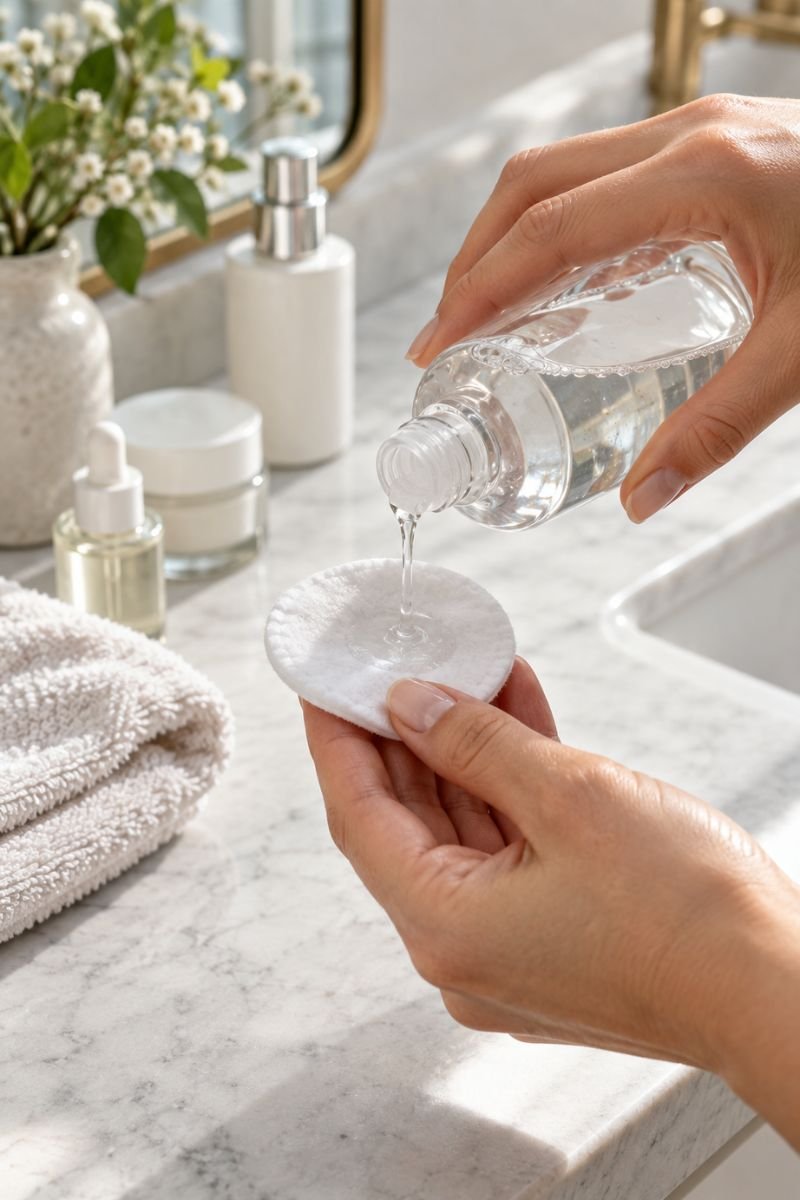 Skincare routine order step two toner