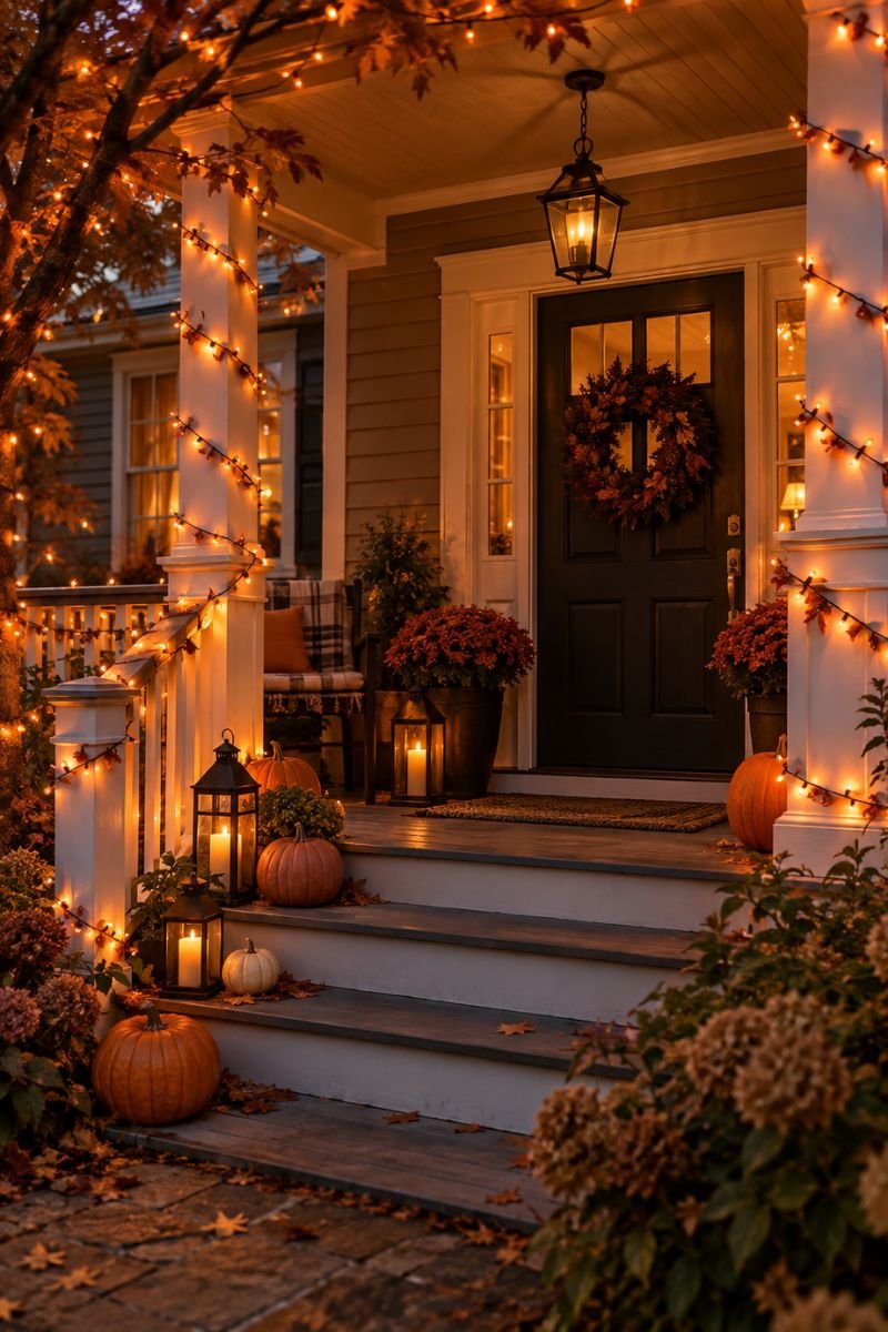 String lights halloween outdoor decor