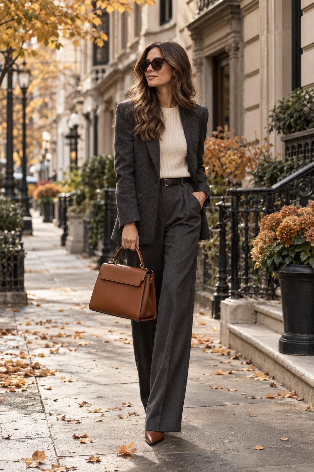 Structured bag autumn outfit idea