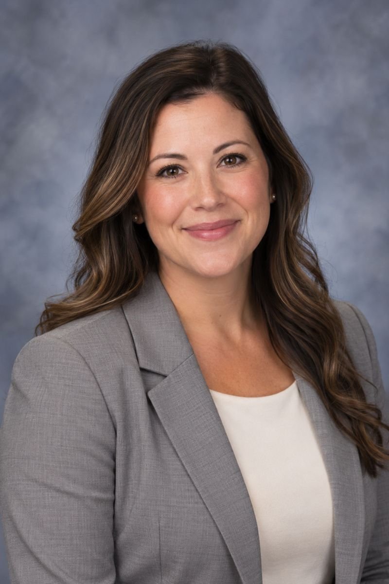 Warm gray blazer teacher picture day outfit