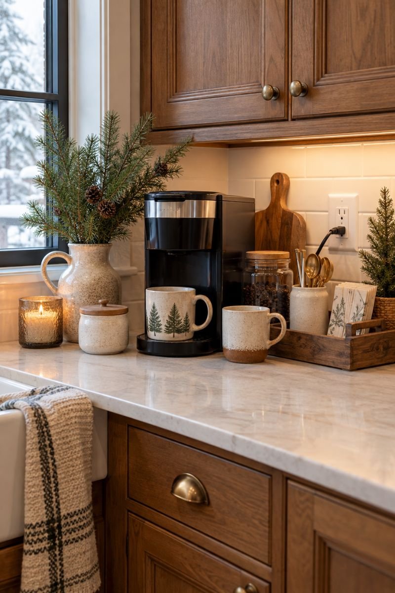 Winter coffee bar idea location setup