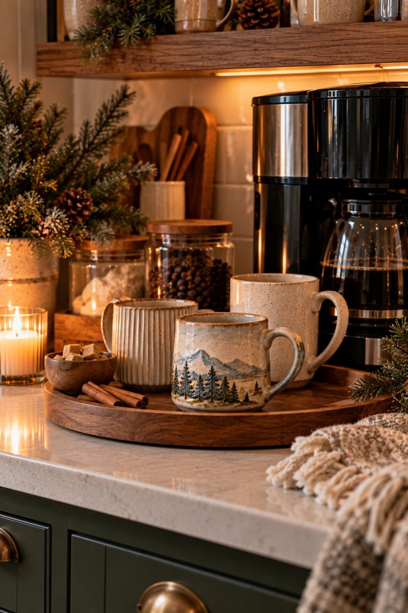 Winter coffee bar idea personal touch