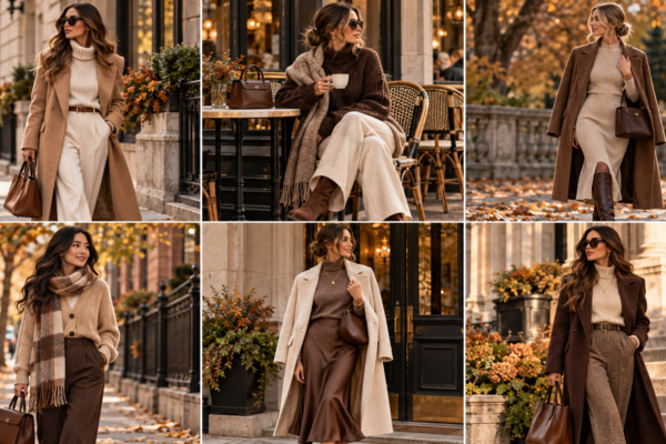 beige and brown outfit