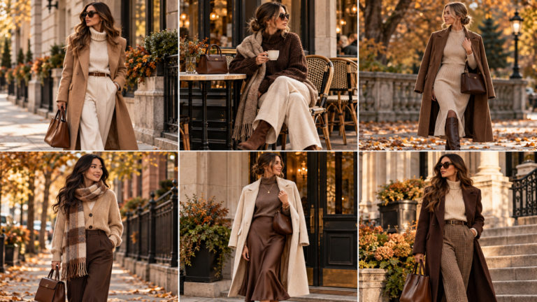 beige and brown outfit