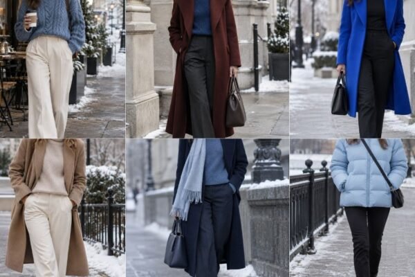 blue winter outfit ideas