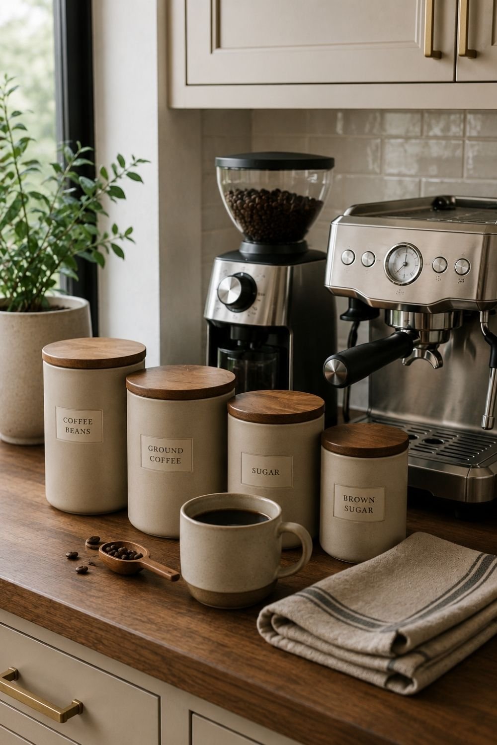 canisters coffee bar styling idea