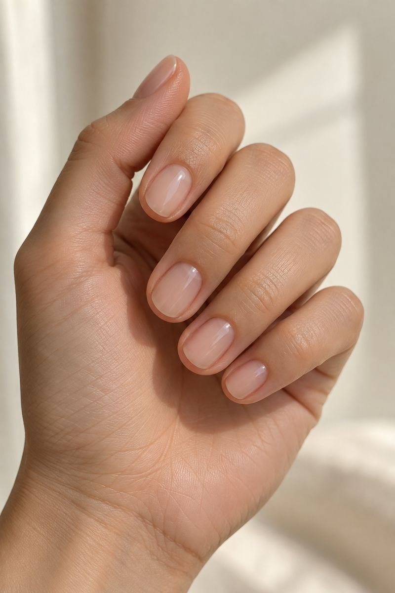 clean bb cream fall nail idea